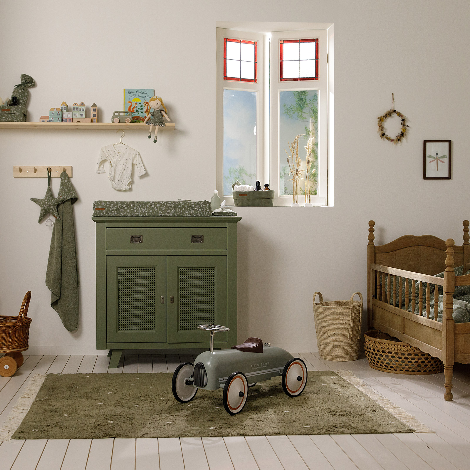 Porteur voiture Rétro Roller Olive (Little Dutch) - Image 5