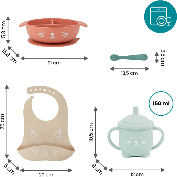 Coffret de repas Learn'Isy renard (4 pièces) (Babymoov) - Image 6