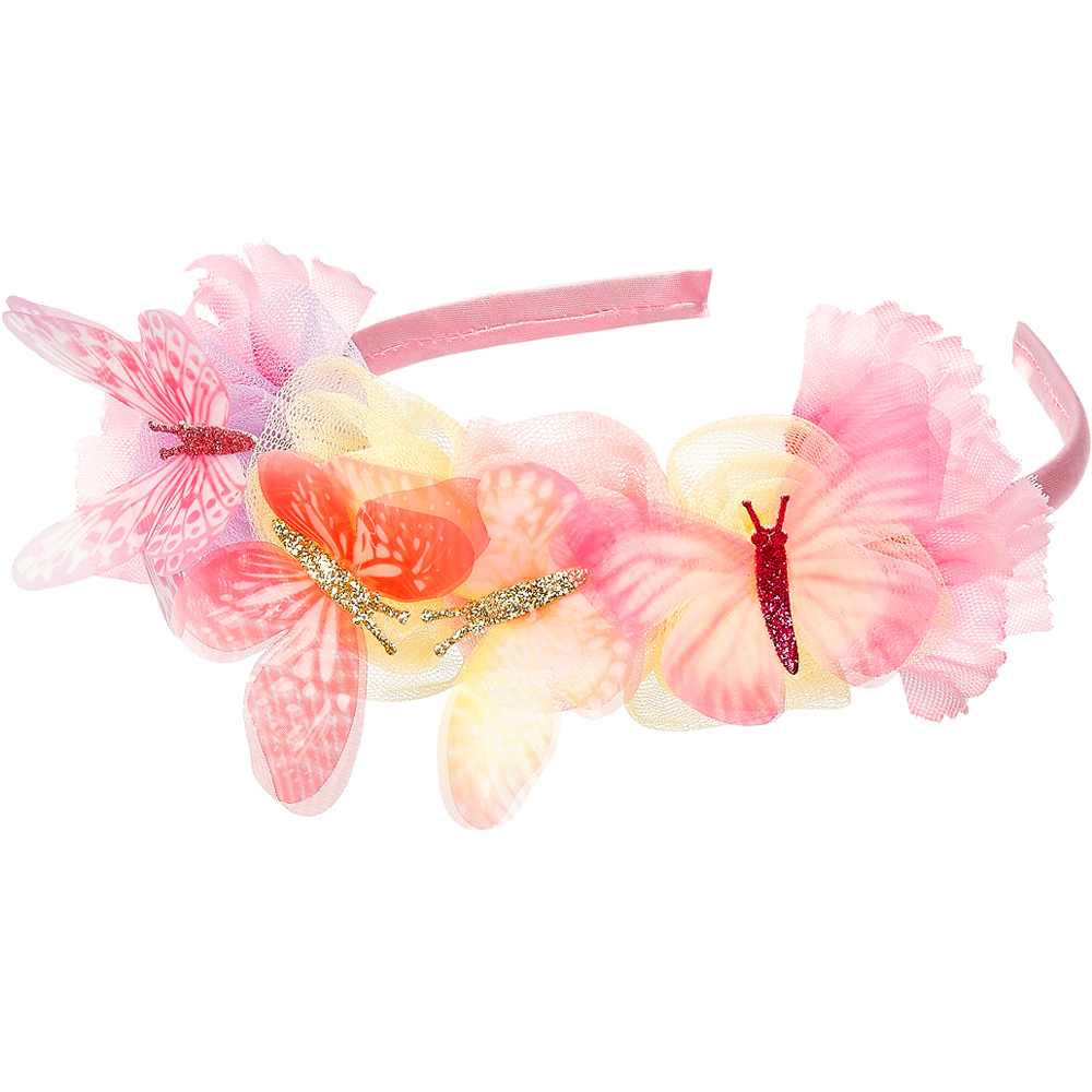 Serre-tête Lilyanne fleurs &amp; papillons