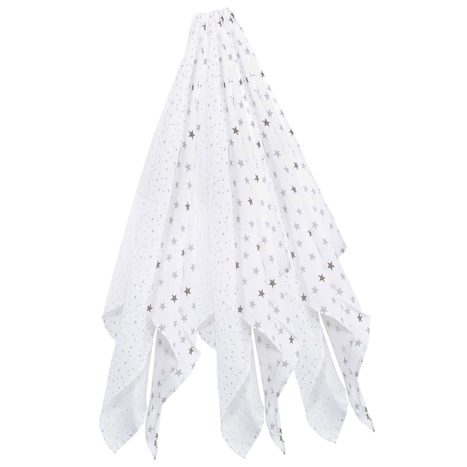 Lot de 6 langes en coton étoile (70 x 70 cm) (Trois Kilos Sept) - Image 1
