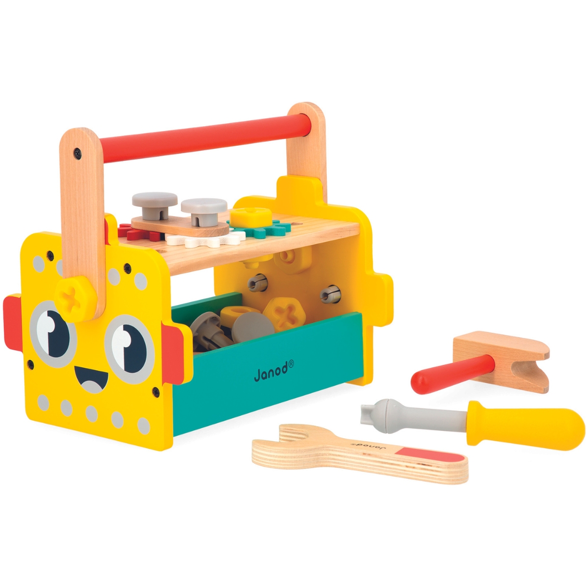 Caisse à outils Brico'kids en bois (25 pièces)