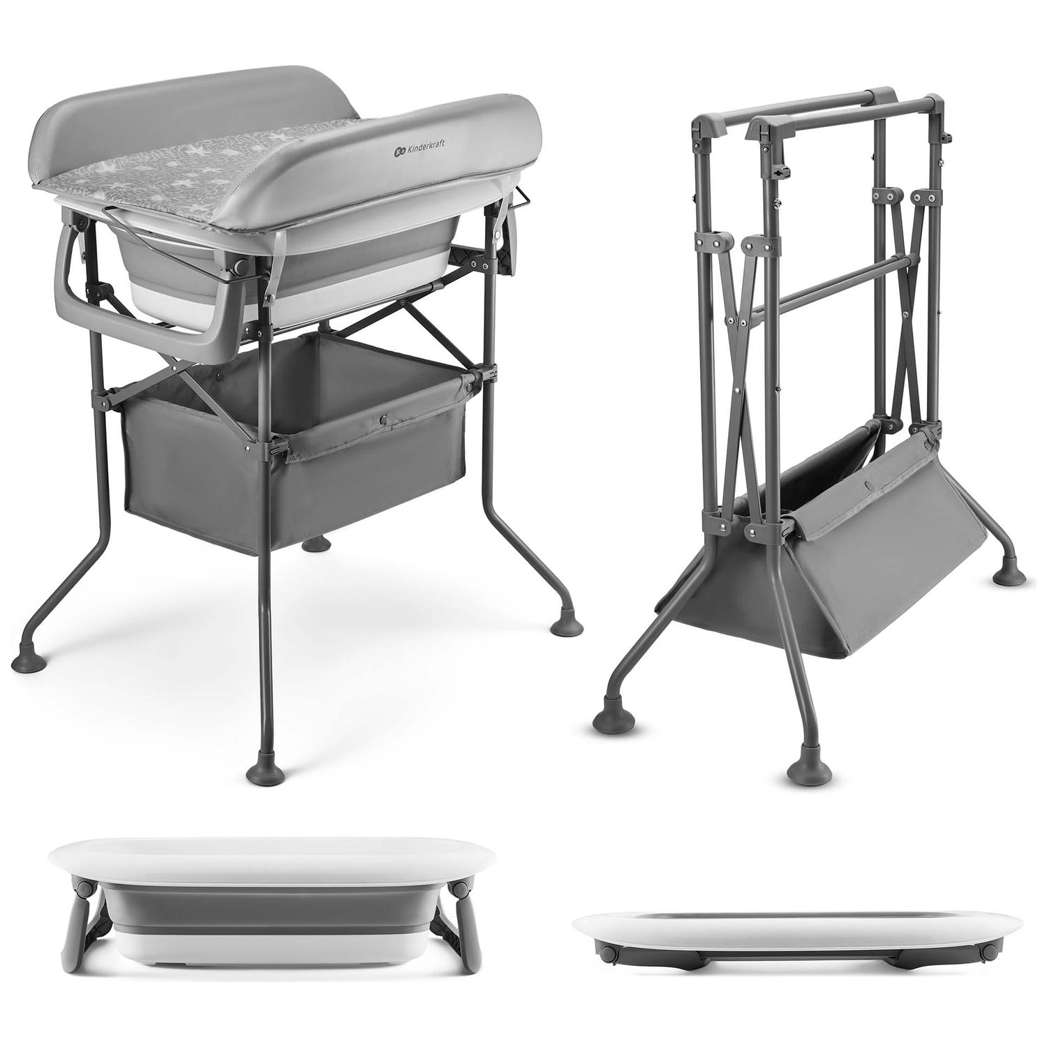Baignoire avec table à langer Bubbly Grey (Kinderkraft) - Couverture
