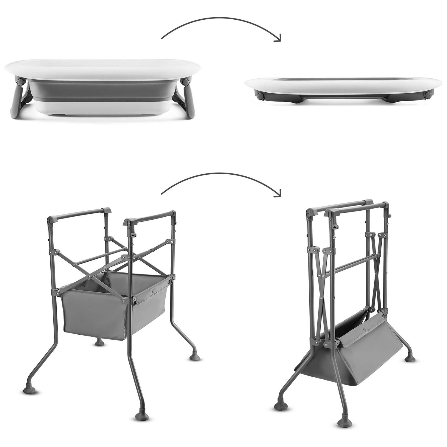 Baignoire avec table à langer Bubbly Grey (Kinderkraft) - Image 5