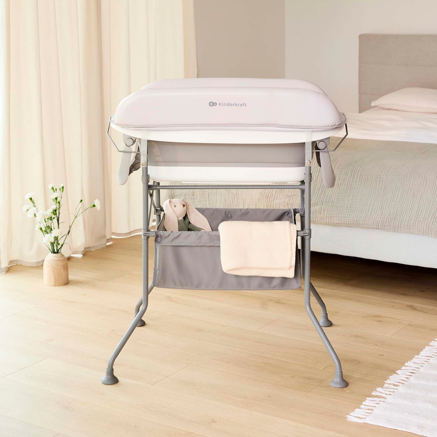 Baignoire avec table à langer Bubbly Grey (Kinderkraft) - Image 3