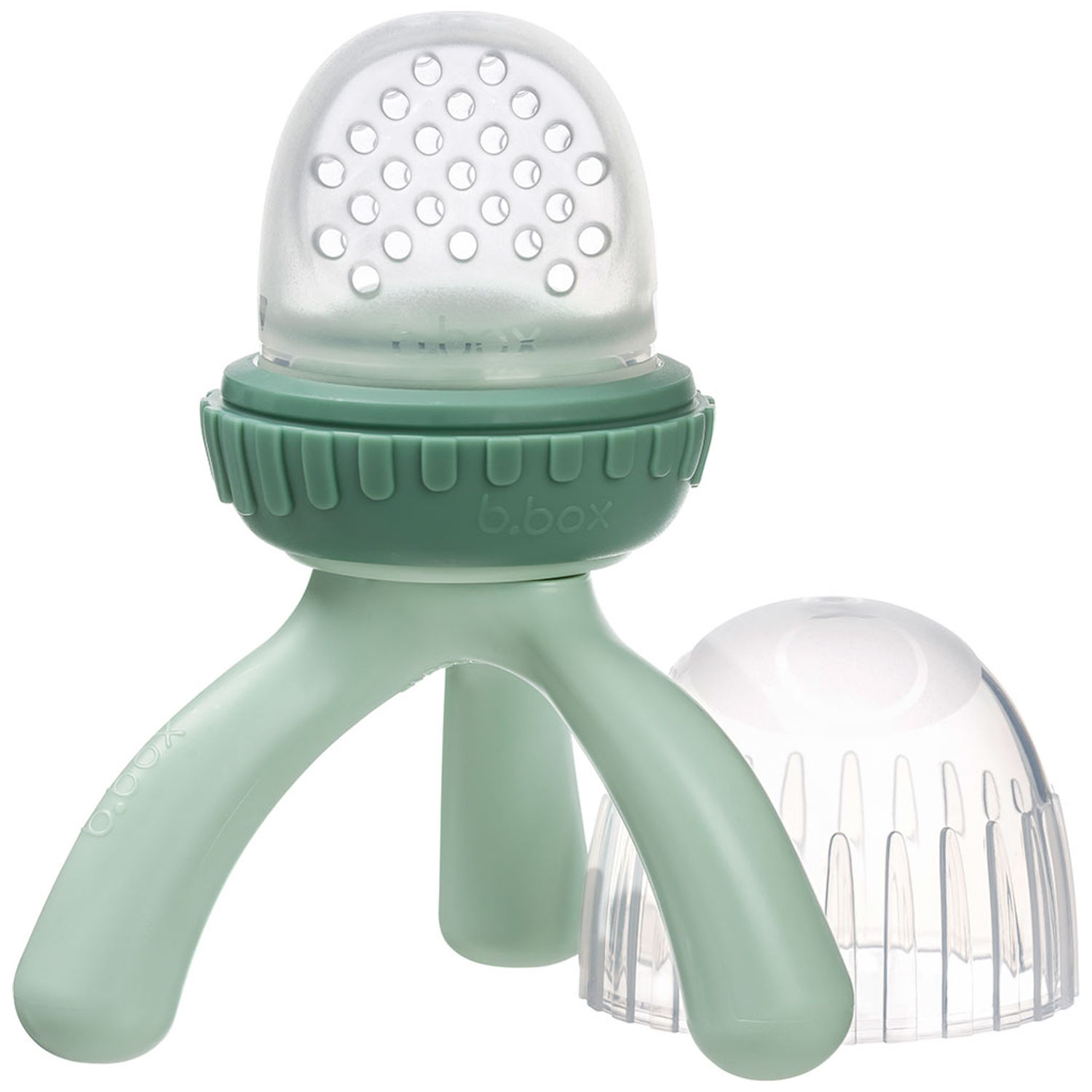 B.BOX - Sucette grignoteuse avec embout silicone sur trépied Vert Sauge 4m+ - Vert