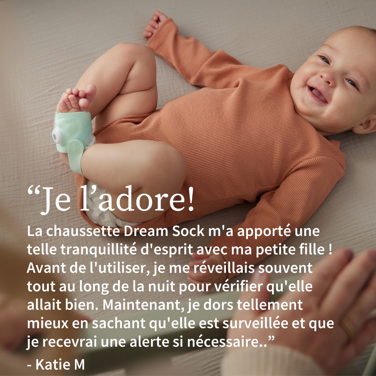 Chaussette connectée Dream Sock mint (0-18 mois) - Reconditionné (Owlet) - Image 4