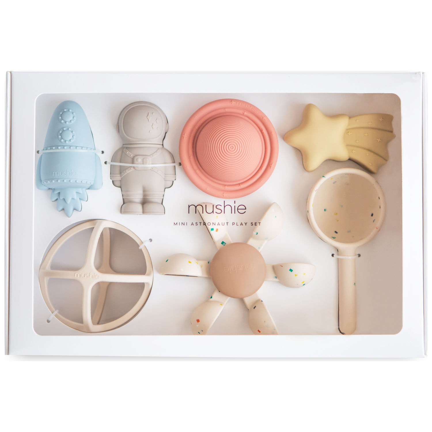 Mushie - Coffret jeux d'éveil Mini Astronaut (7 pièces)