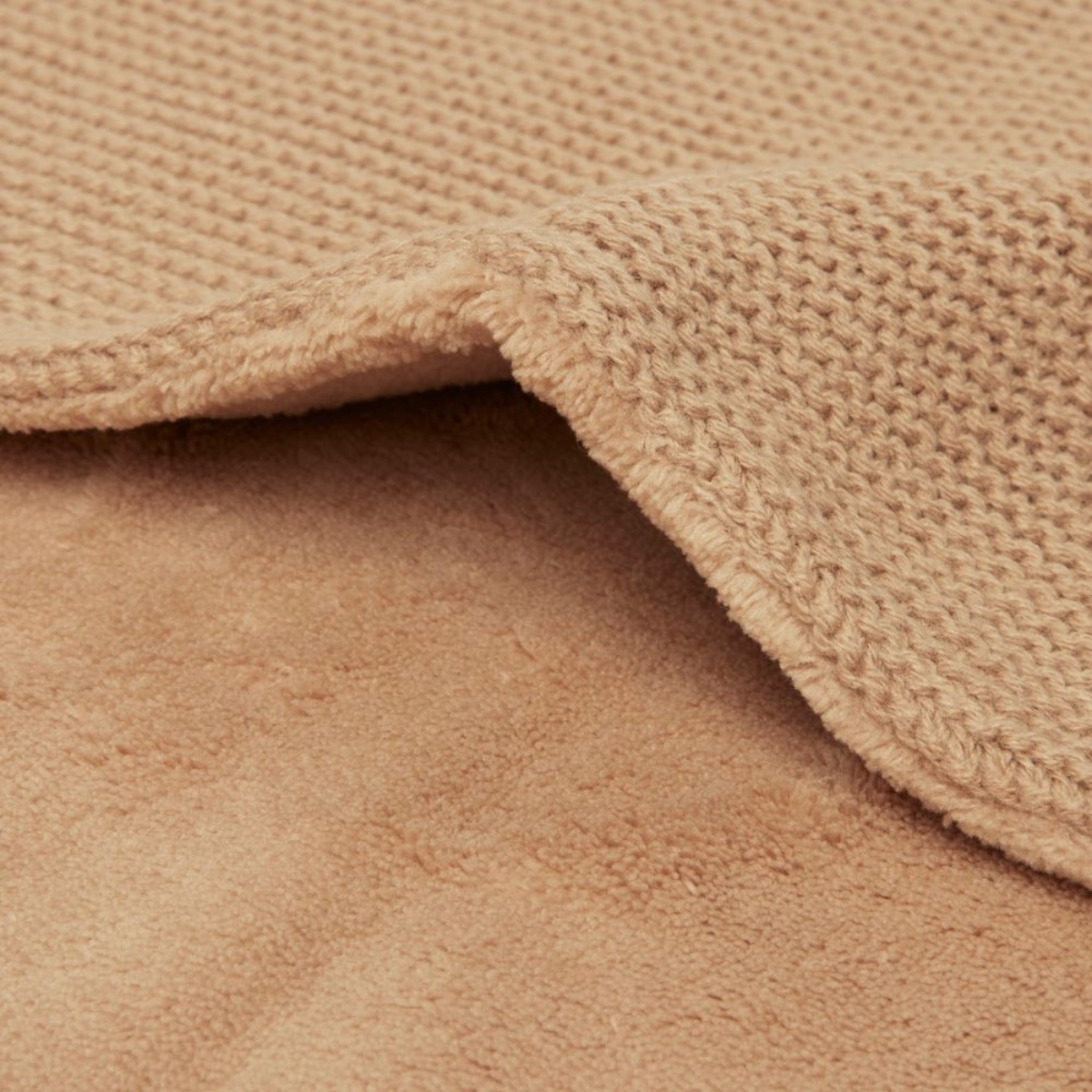 Couverture polaire tricotée Basic Knit Biscuit (75 x 100 cm) (Jollein) - Image 5