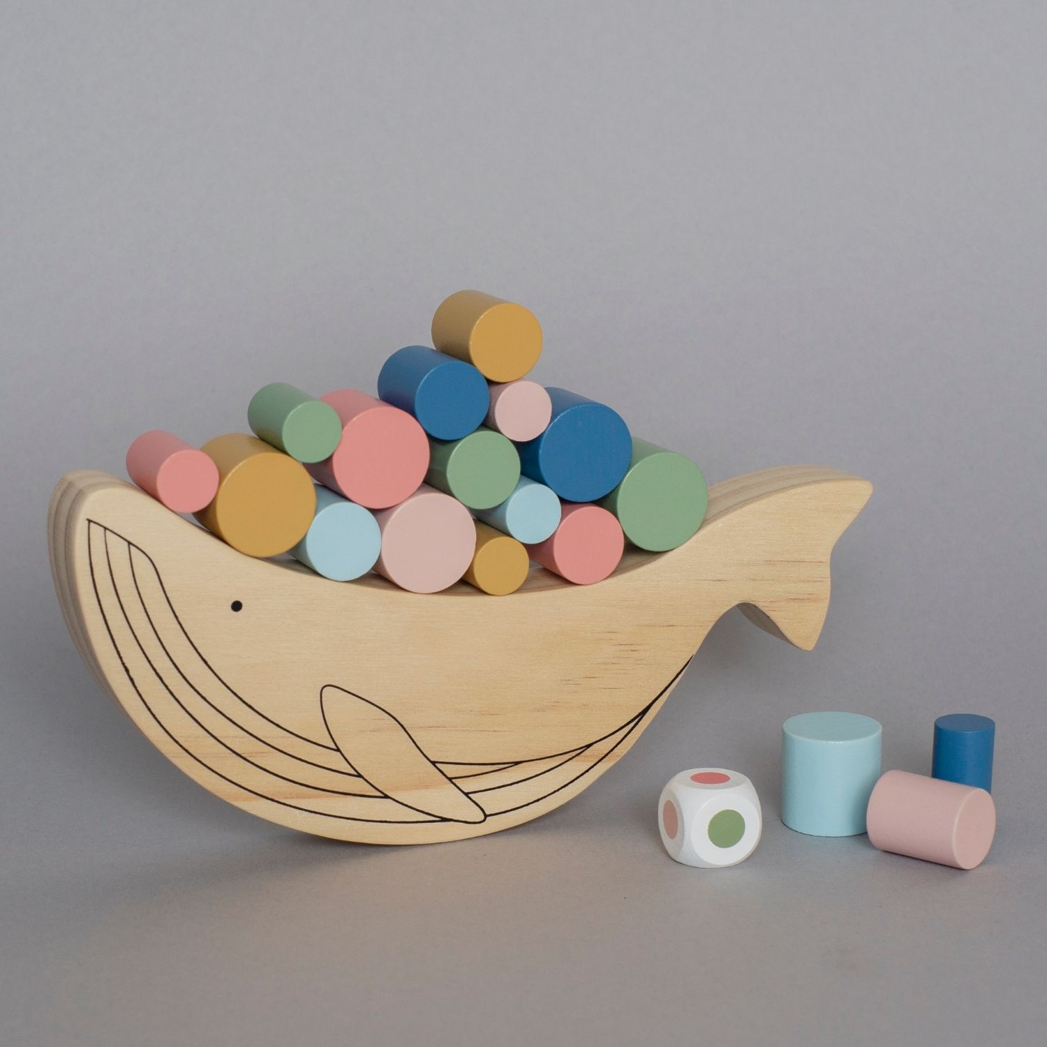 Jeu d'équilibre en bois baleine (Jabadabado) - Image 2