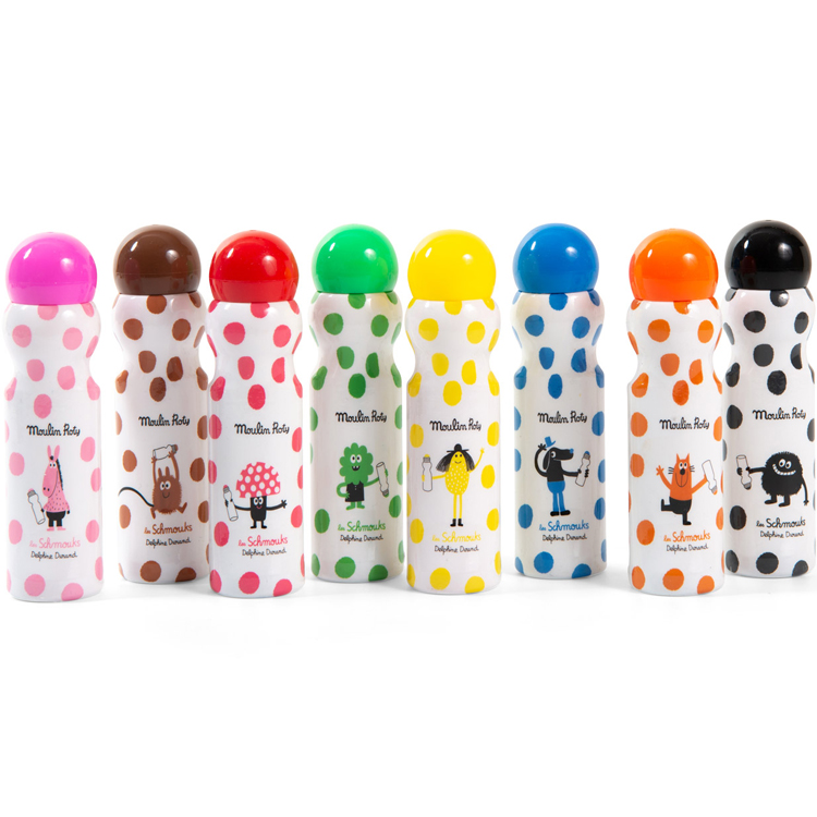 Moulin Roty - 8 marqueurs tampons pois Les schmouks