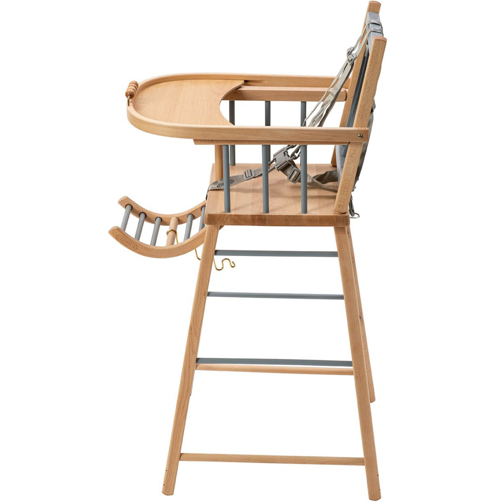 Chaise haute traditionnelle André hybride bleu gris (Combelle) - Image 6