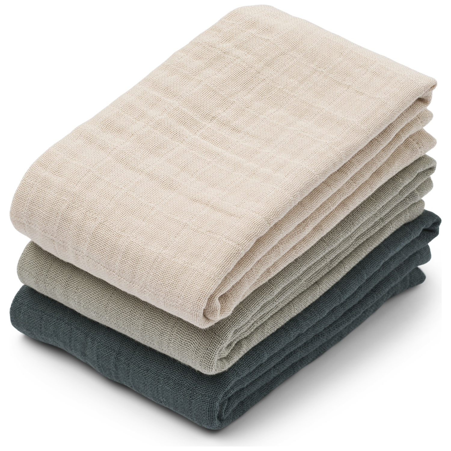 Liewood - Lot de 3 langes Lewis Dove Blue Mix (65 x 65 cm)