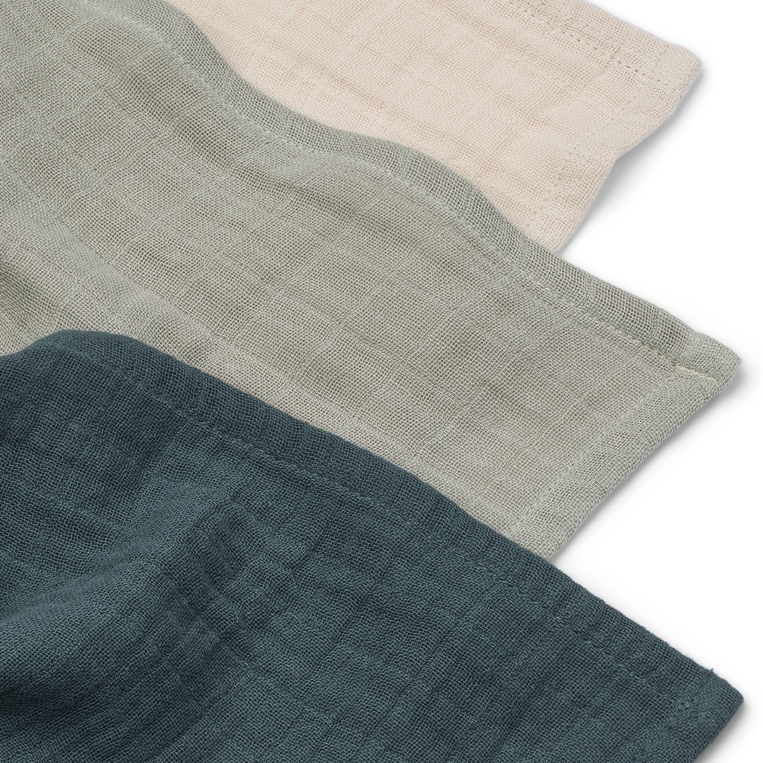 Liewood - Lot de 3 langes Lewis Dove Blue Mix (65 x 65 cm)