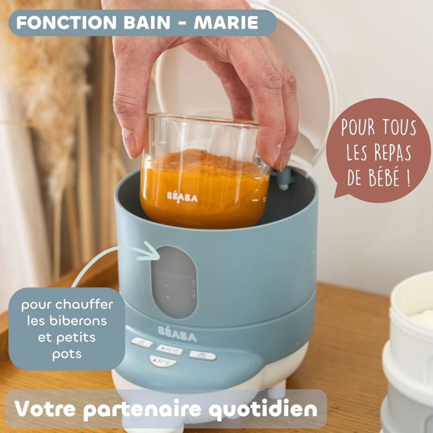 Préparateur de biberon Bib'Expresso Bleu Baltique (Béaba) - Image 4