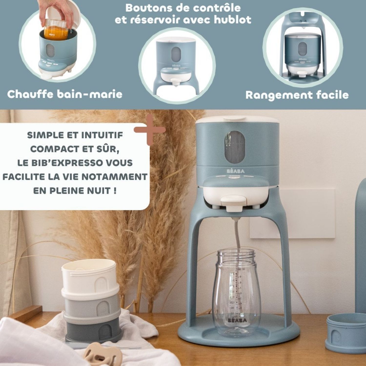 Préparateur de biberon Bib'Expresso Bleu Baltique (Béaba) - Image 5