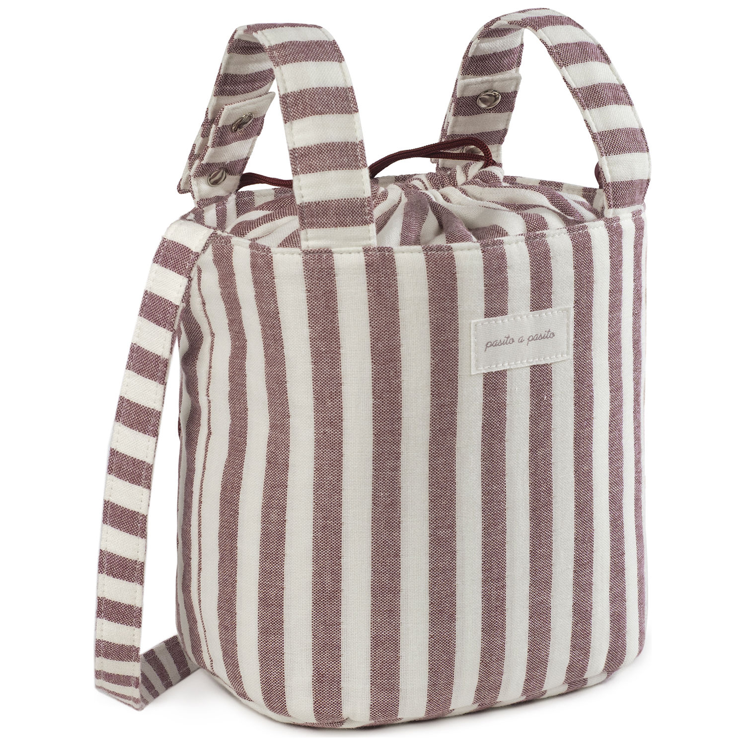 Sac Bucket Cherry Rayé (Pasito a pasito) - Image 1