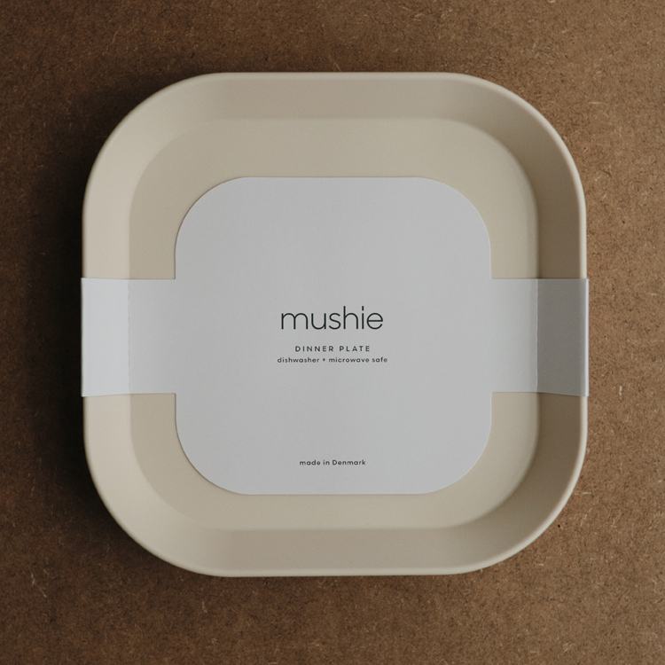 Lot de 2 assiettes carrées Ivory (Mushie) - Image 4