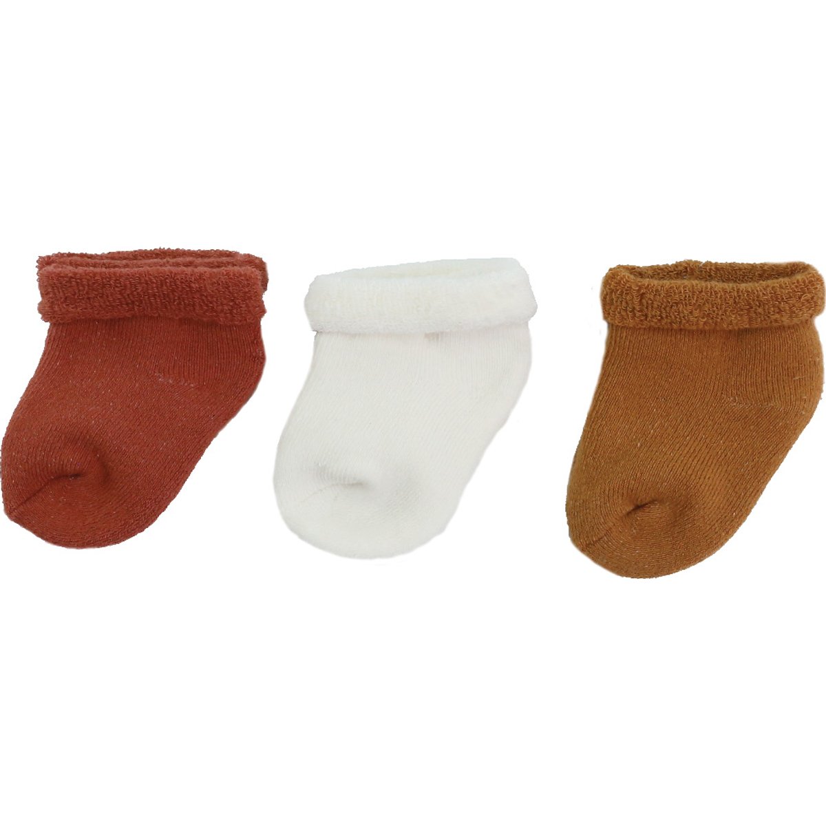 Lot de 3 paires de chaussettes Terracotta-Ecru-Camel (pointure 14-16) (Trois Kilos Sept) - Image 1