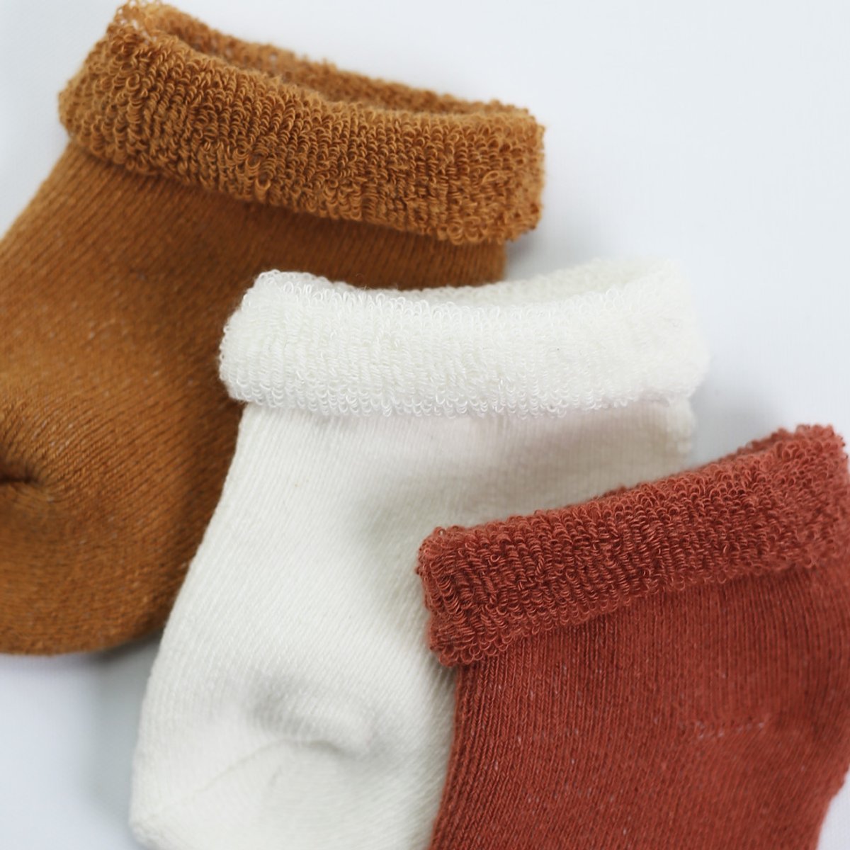 Lot de 3 paires de chaussettes Terracotta-Ecru-Camel (pointure 14-16) (Trois Kilos Sept) - Image 3