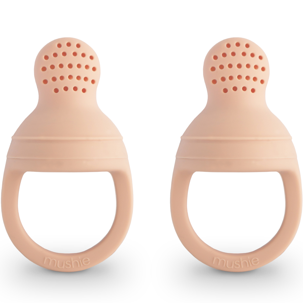 Lot de 2 sucettes grignoteuses en silicone Blush (Mushie) - Image 1