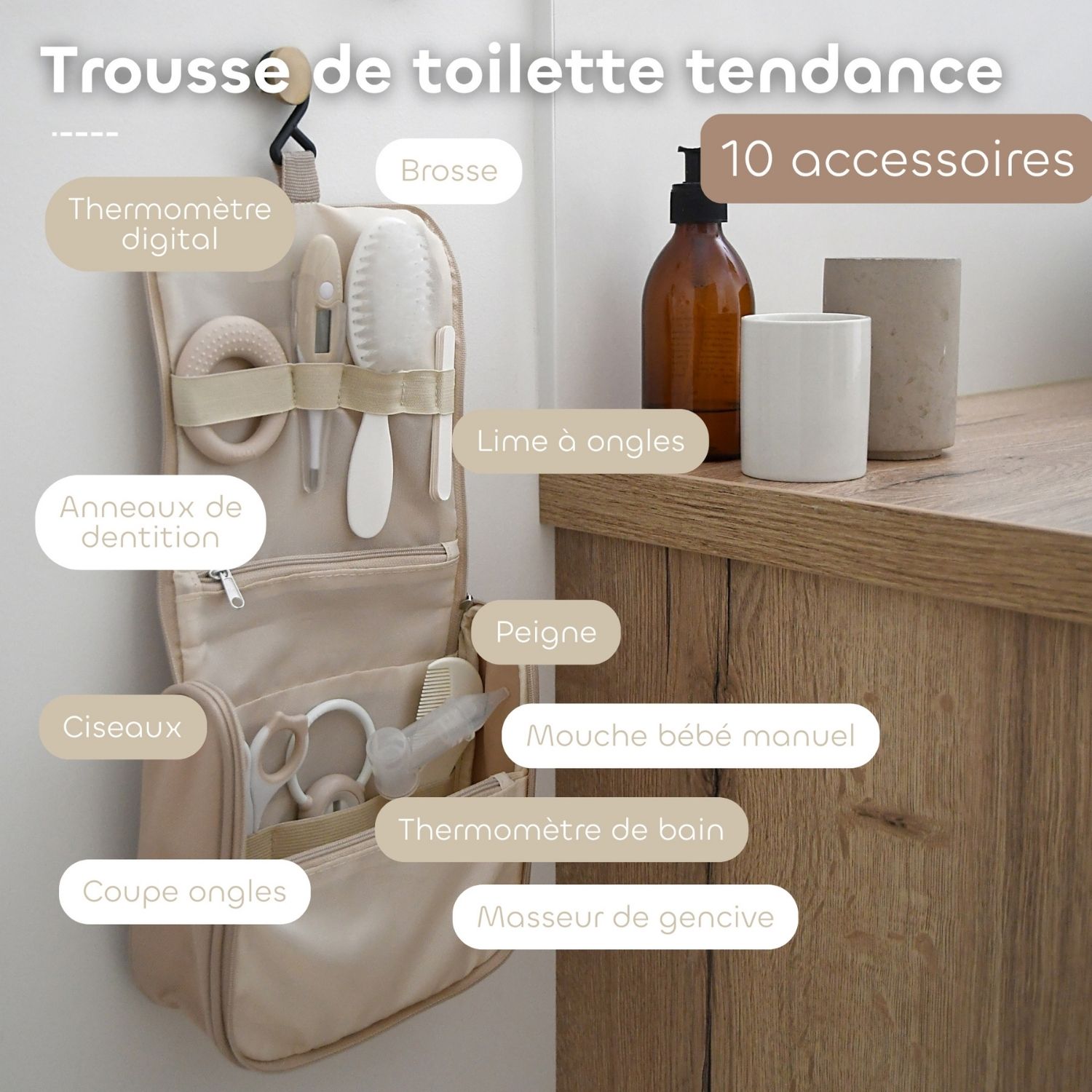 Trousse de soin Nomade Argile (10 accessoires) (Béaba) - Image 3