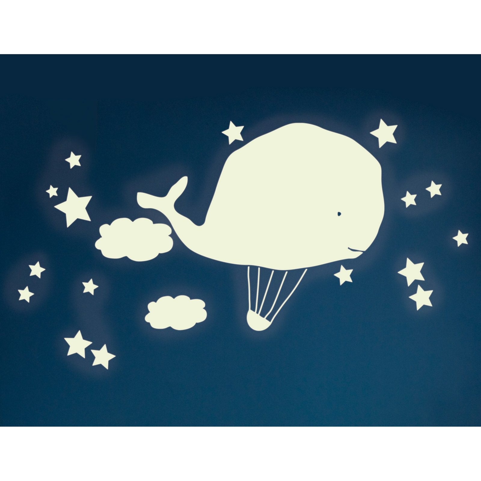 Stickers phosphorescent Montgolfière baleine (Mimi'lou) - Image 1