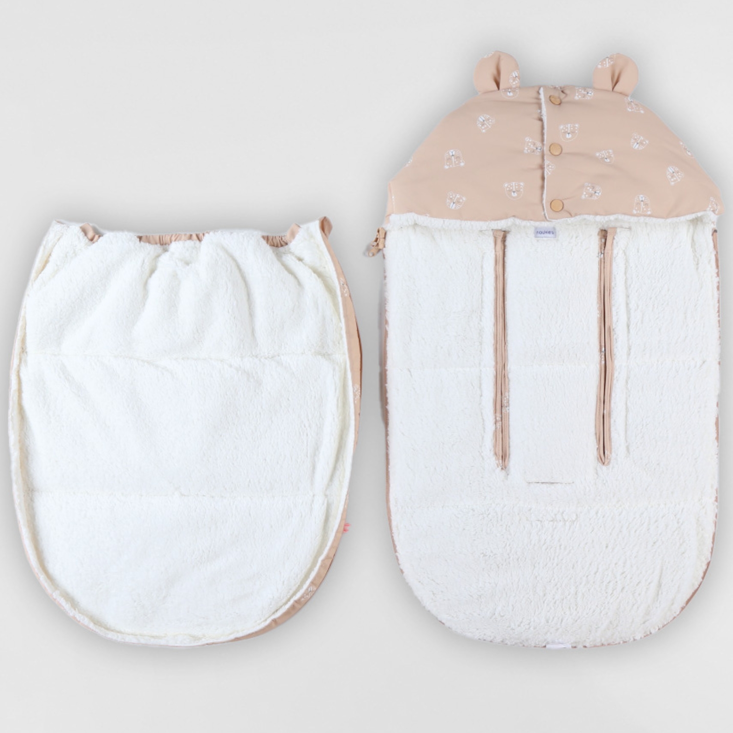 Chancelière bébé Tender beige Mix et Match (jusqu'à 4-5 mois) (Noukie's) - Image 1