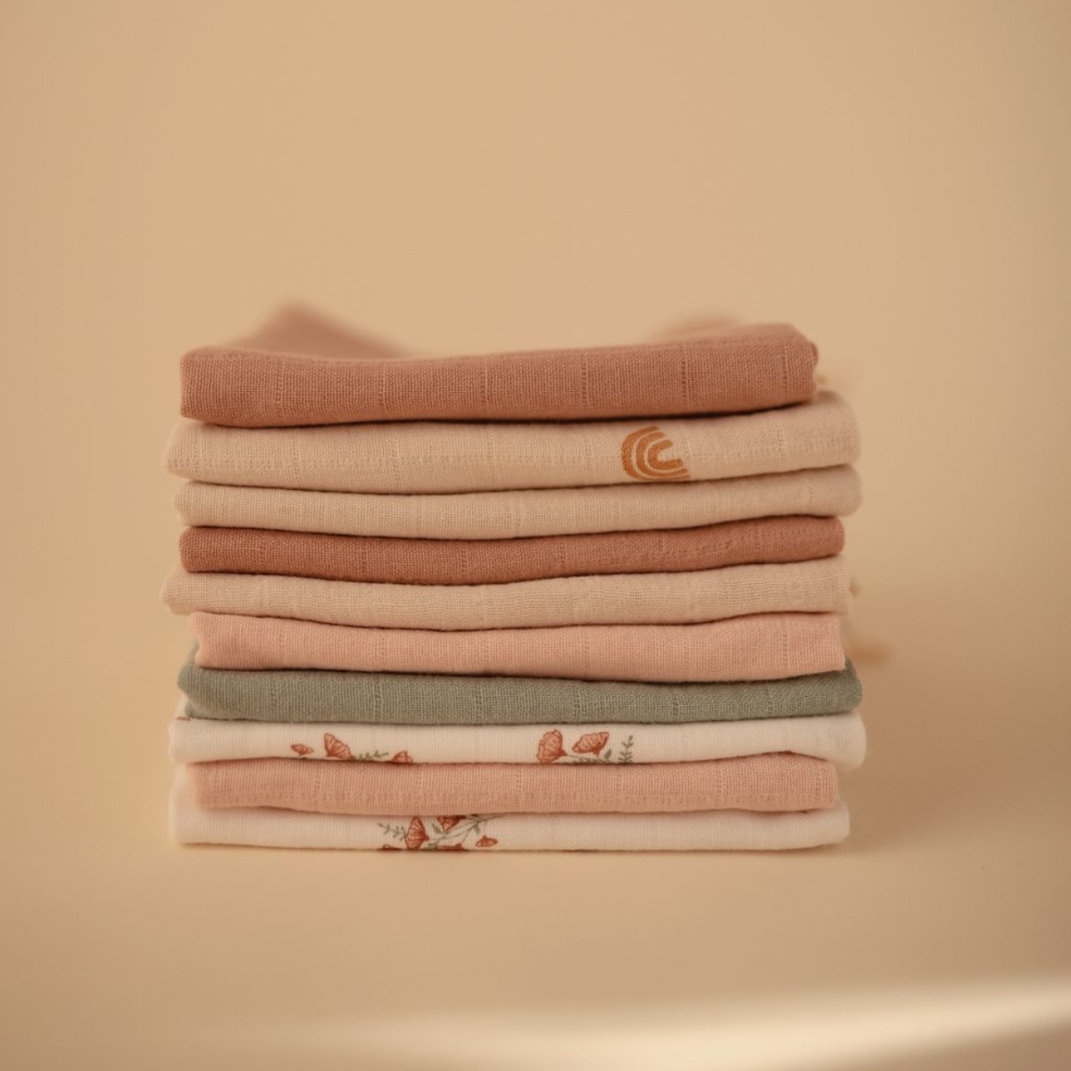 Lot de 5 gants de toilette Pink Flowers (Mushie) - Image 3