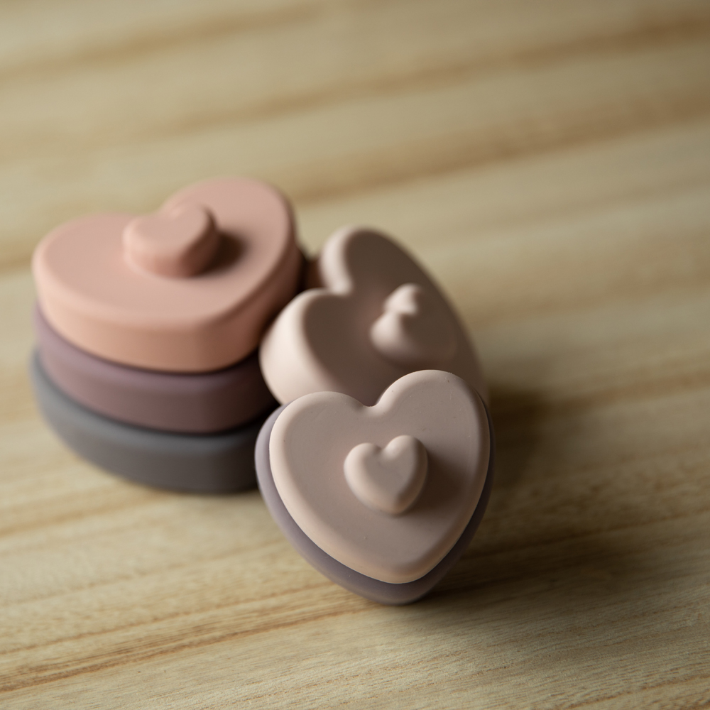 Tour coeurs à empiler en silicone (Bo Jungle) - Image 2
