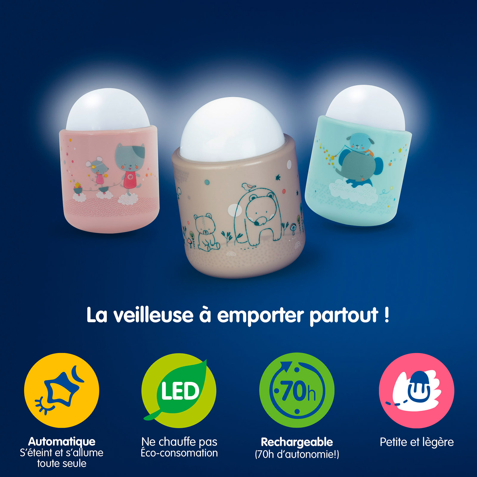 Veilleuse nomade beige Dans les bois (Pabobo) - Image 2