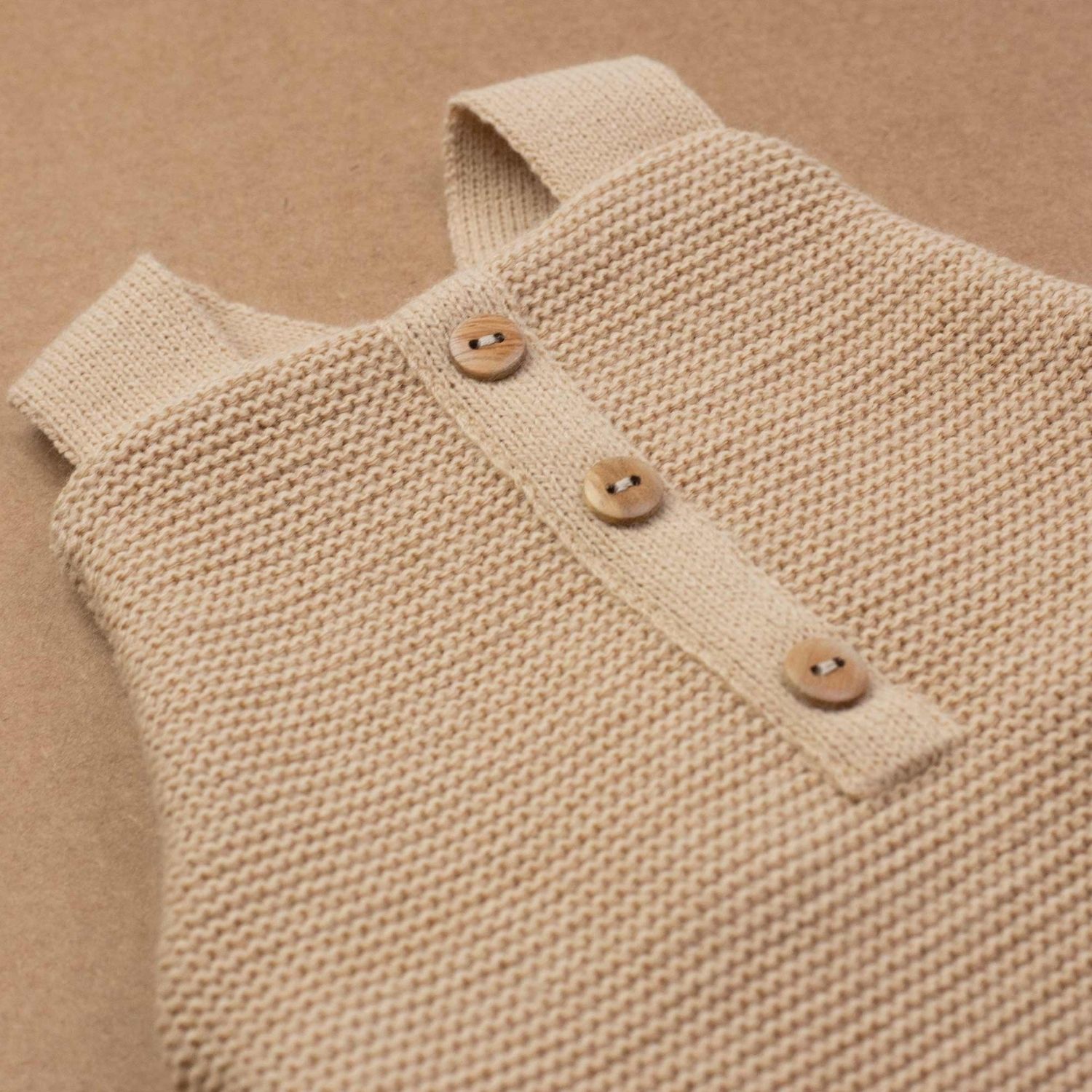Salopette en maille Sable (1-3 mois) (Trois Kilos Sept) - Image 5