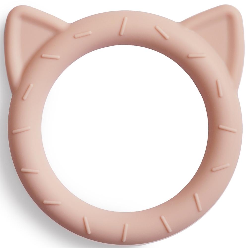 Mushie - Anneau de dentition en silicone Cat Blush