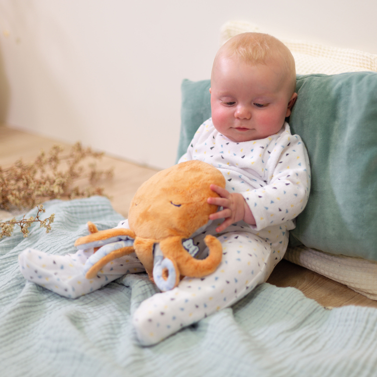 Peluche bouillotte bien-être poulpe Petit calme (28 cm) (Kaloo) - Image 2