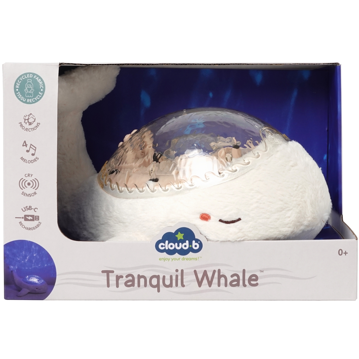 Veilleuse peluche Tranquil Whale White (rechargeable) (Cloud B) - Image 6