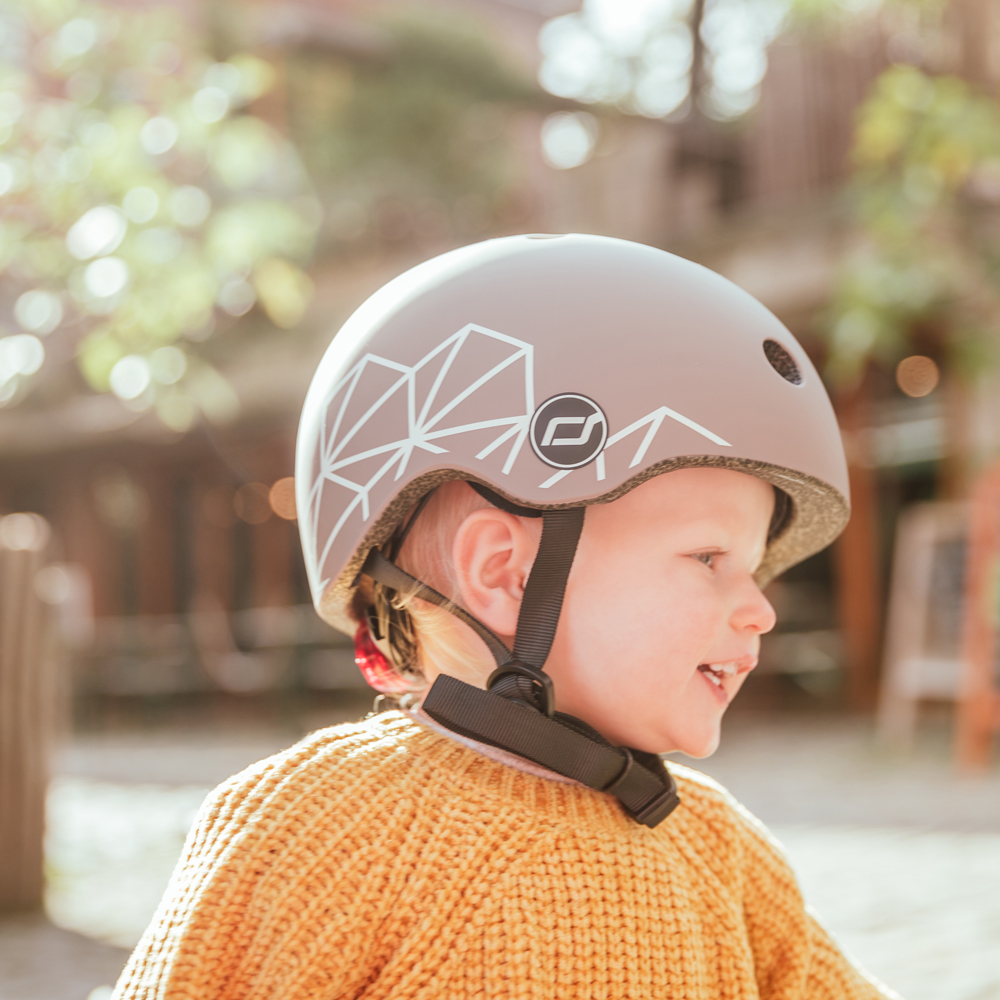 Casque XXS-S lifestyle lignes taupe (Scoot And Ride) - Image 1