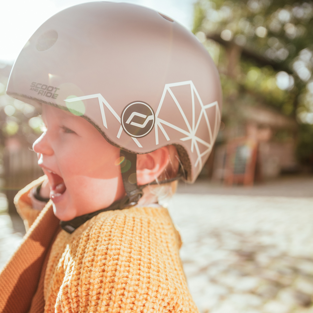 Casque XXS-S lifestyle lignes taupe (Scoot And Ride) - Image 2