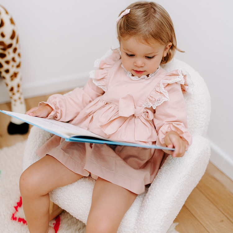 Fauteuil à bascule enfant Teddy écru (Childhome) - Image 1