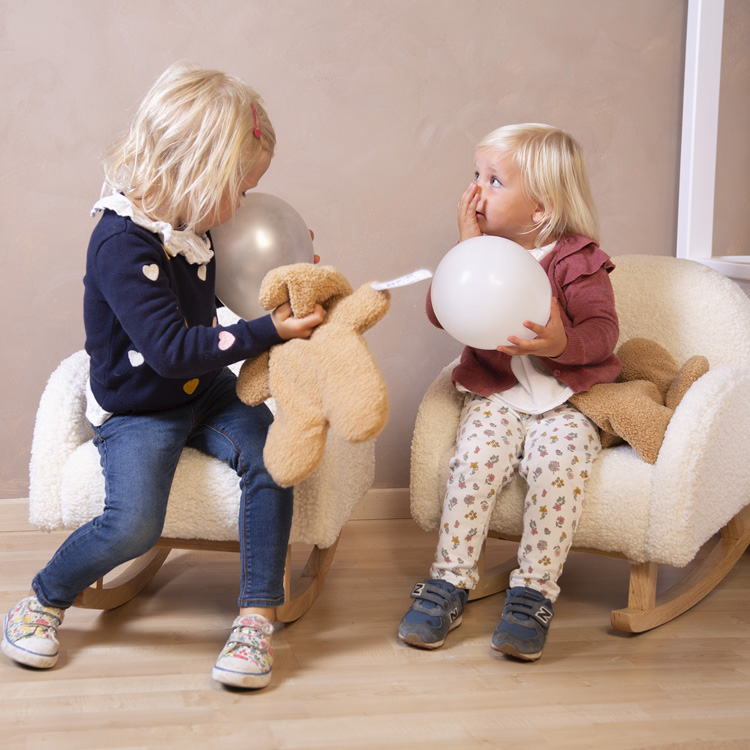 Fauteuil à bascule enfant Teddy écru (Childhome) - Image 2