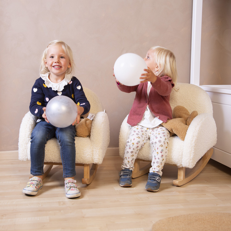 Fauteuil à bascule enfant Teddy écru (Childhome) - Image 3