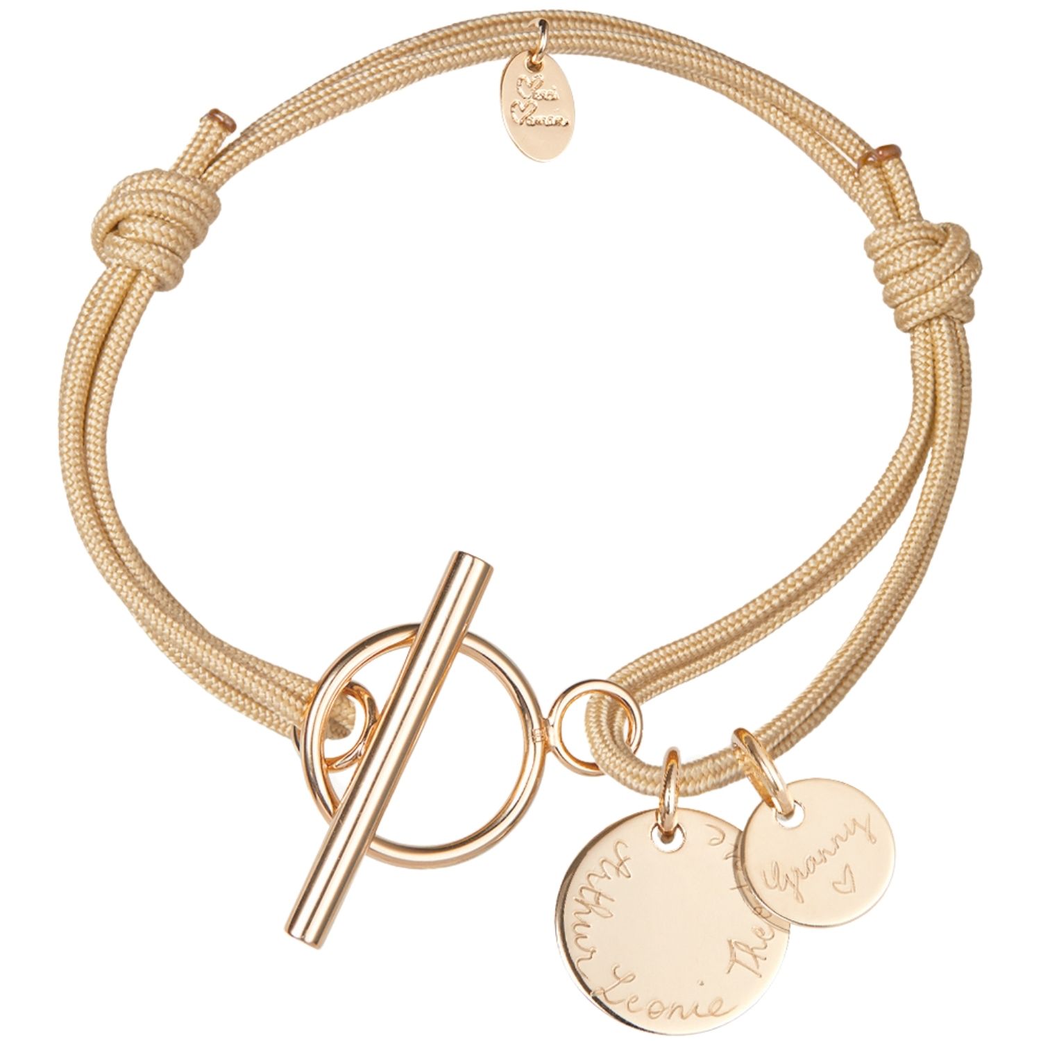 Merci Maman - Bracelet Personnalisé Grand-Mère (plaqué or 18 carats)