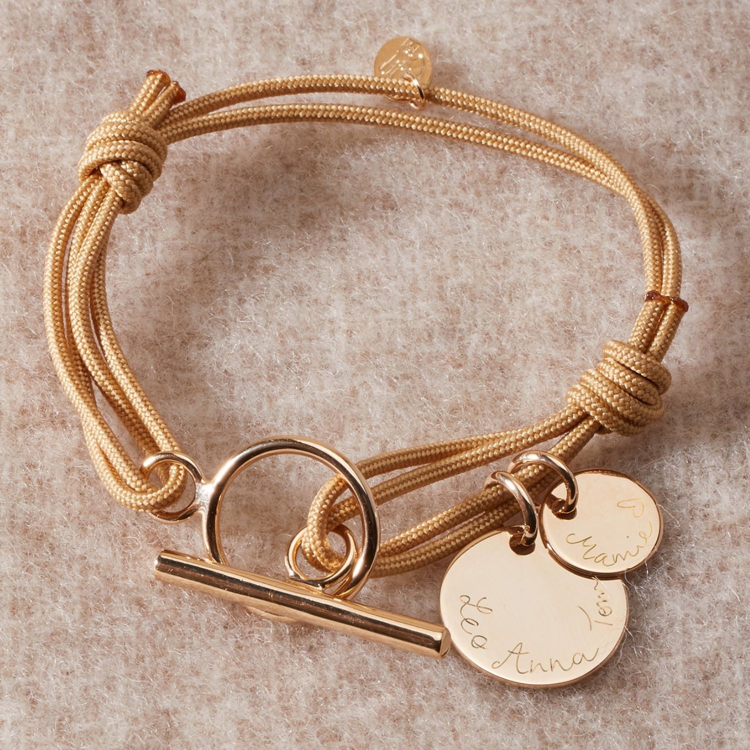 Bracelet Personnalisé Grand-Mère (plaqué or 18 carats) (Merci Maman) - Image 2