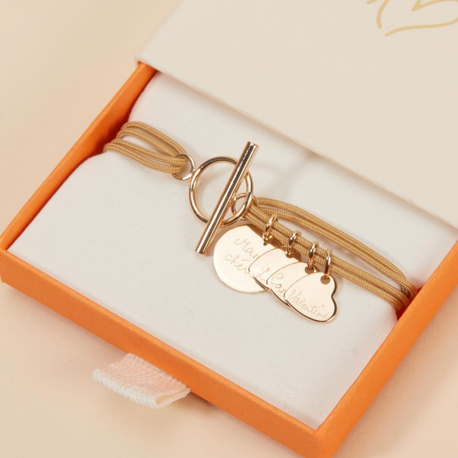Bracelet Personnalisé Grand-Mère (plaqué or 18 carats) (Merci Maman) - Image 3