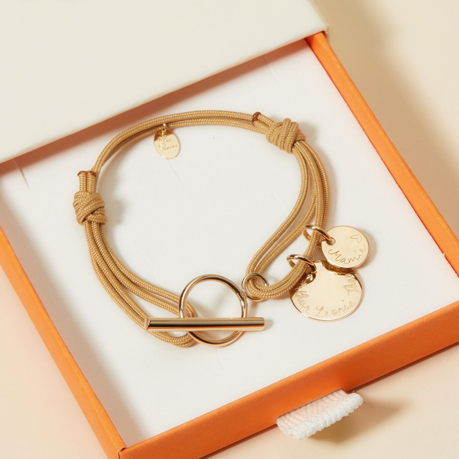 Bracelet Personnalisé Grand-Mère (plaqué or 18 carats) (Merci Maman) - Image 4