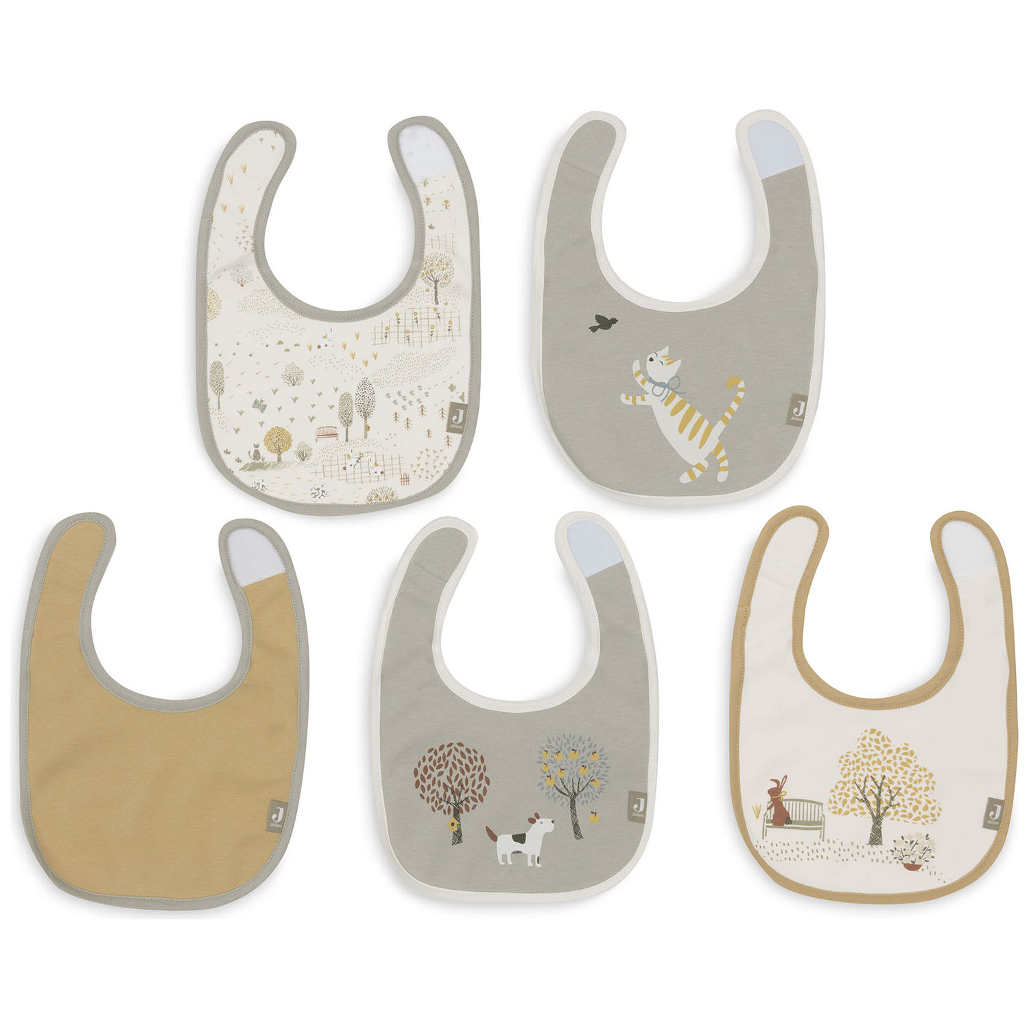 Lot de 5 bavoirs imperméables Tiny Park (Jollein) - Image 4