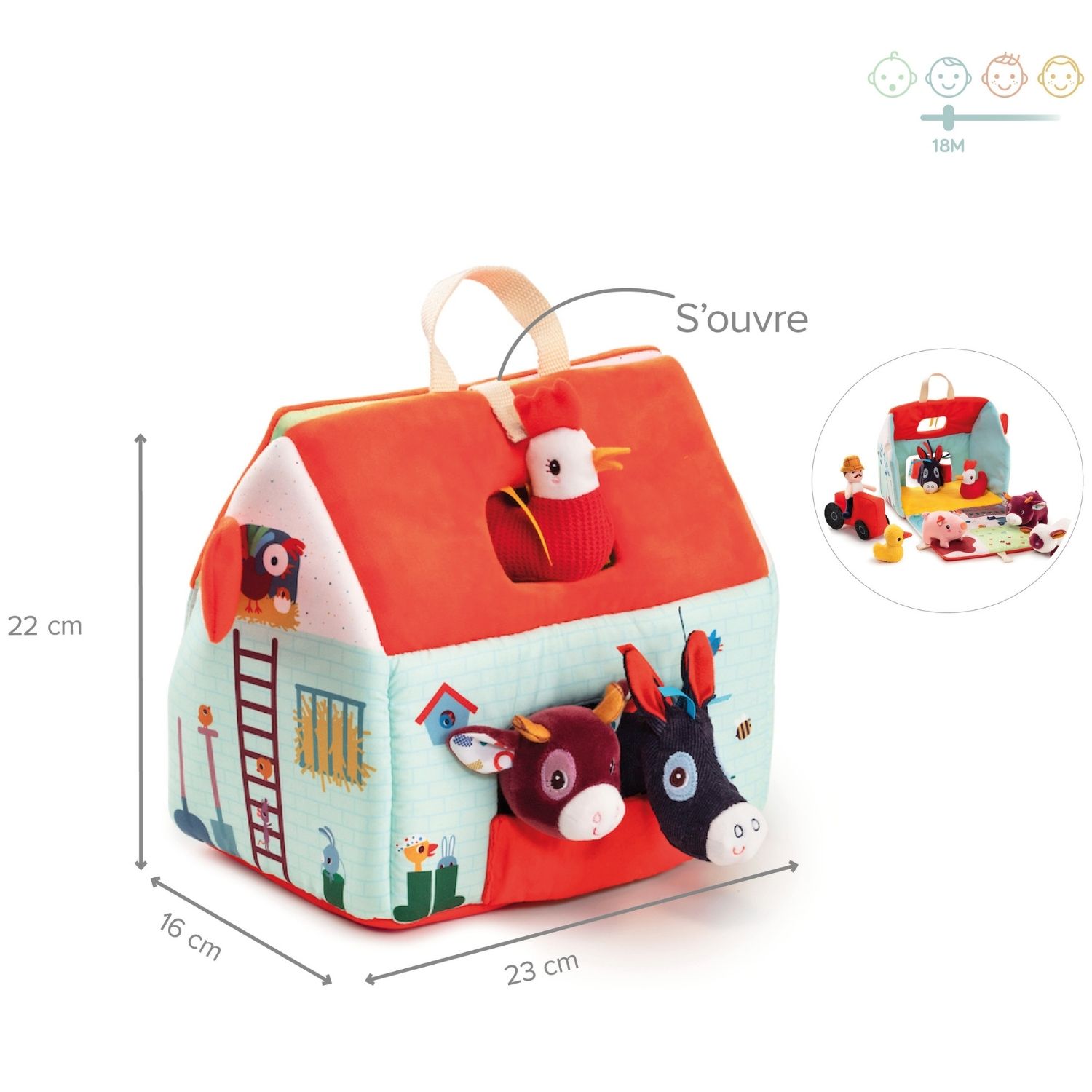 Peluche d'activités Ma première ferme (Lilliputiens) - Image 8