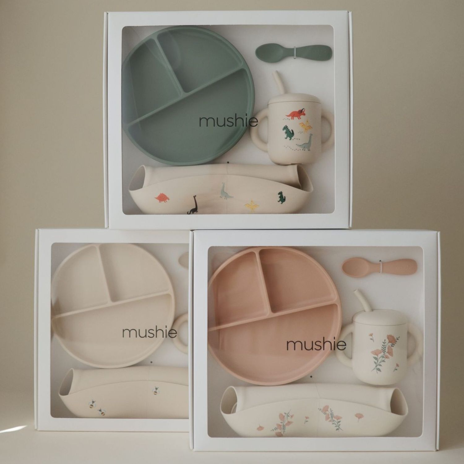 Coffret repas en silicone Bee (4 pièces) (Mushie) - Image 2