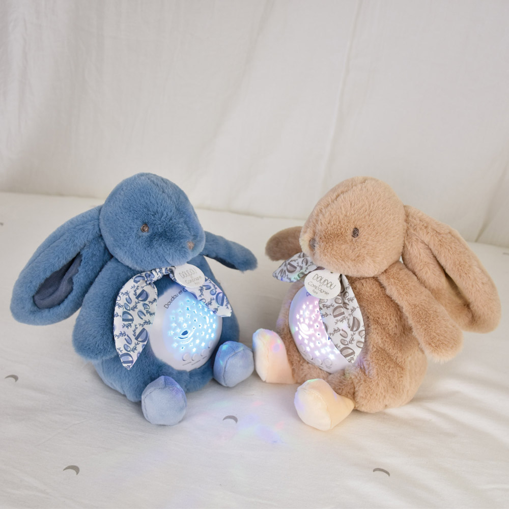 Veilleuse musicale projections d'étoiles beige sable (24 cm) (Doudou et Compagnie) - Image 3