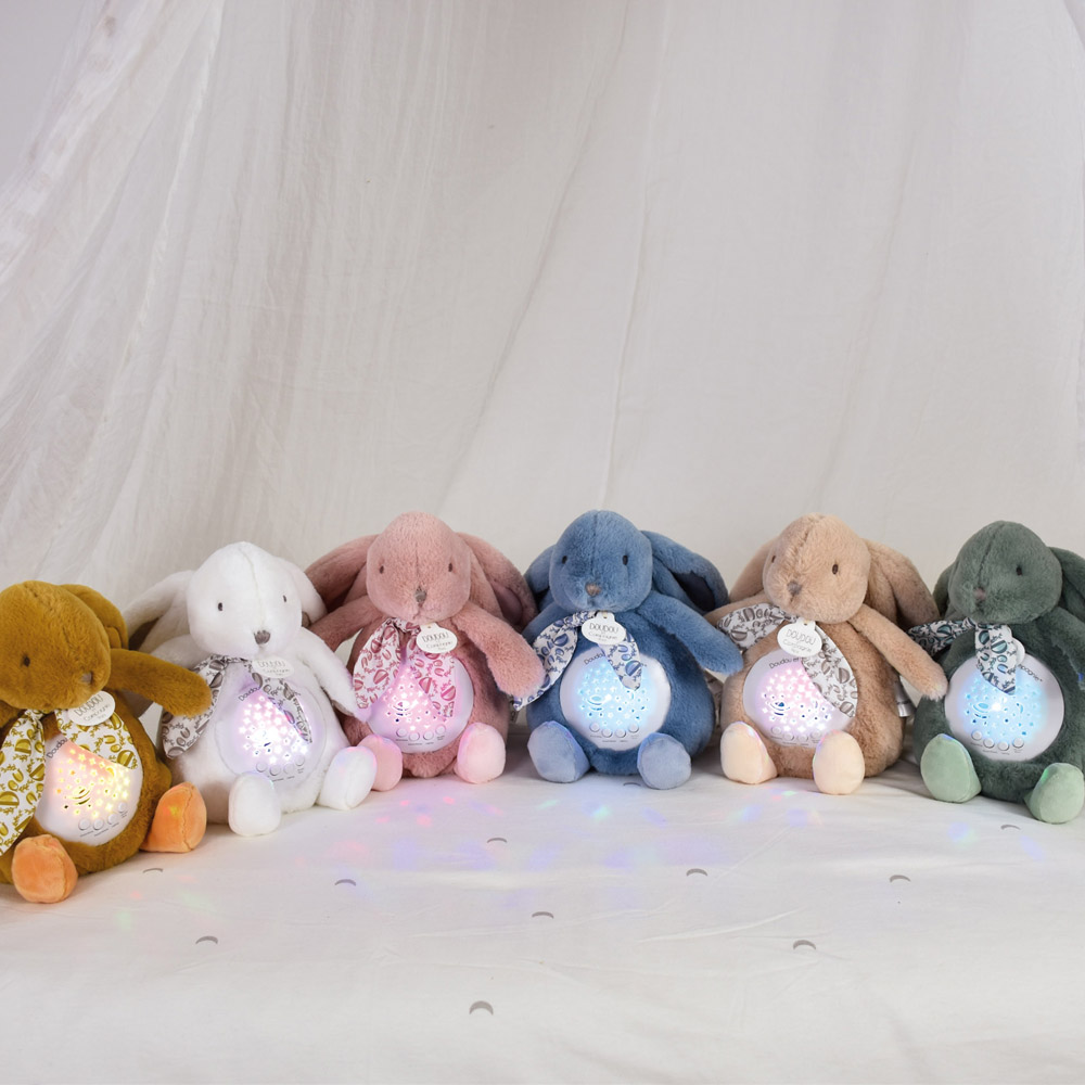 Veilleuse musicale projections d'étoiles beige sable (24 cm) (Doudou et Compagnie) - Image 4