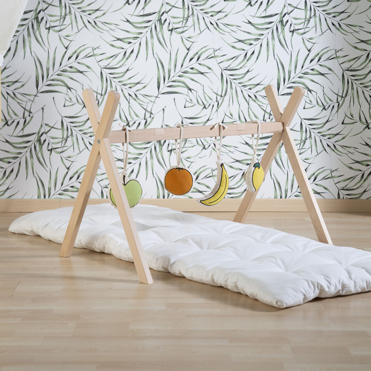 Support de couffin évolutif 2 en 1 en bois naturel (Childhome) - Image 5