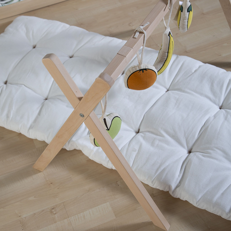 Support de couffin évolutif 2 en 1 en bois naturel (Childhome) - Image 6